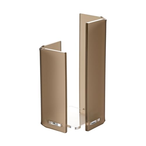 LINEE Recanati Mittelterranea Becherhalter für einzelne Gläser aus PMMA 10 x 10 x 20 cm – moderner Tischständer für Gläser – Made in Italy (Rauchbraun satiniert) von LINEE