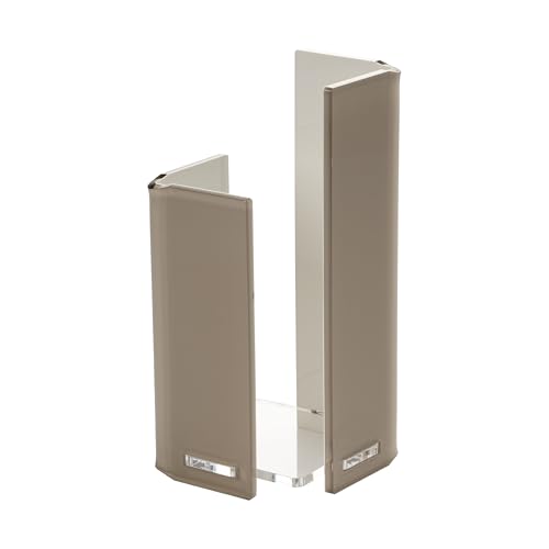 LINEE Recanati Mittelterranea Becherhalter für einzelne Gläser aus PMMA 10 x 10 x 20 cm – moderner Tischständer für Gläser – Made in Italy (Sand transparent/weiß) von LINEE