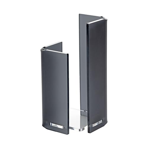 LINEE Recanati Mittelterranea Becherhalter für einzelne Gläser aus PMMA 10 x 10 x 20 cm – moderner Tischständer für Gläser – Made in Italy (rauchgrau satiniert) von LINEE
