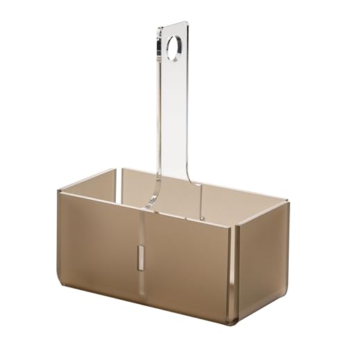 LINEE Recanati Mittelterranea Doppelter Becherhalter aus PMMA 18 x 10 x 23 cm – dekorativer Ständer für den modernen Tisch – Made in Italy (Rauchbraun satiniert) von LINEE