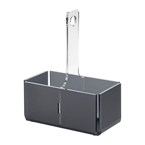 LINEE Recanati Mittelterranea Doppelter Becherhalter aus PMMA 18 x 10 x 23 cm – dekorativer Ständer für den modernen Tisch – Made in Italy (rauchgrau satiniert) von LINEE