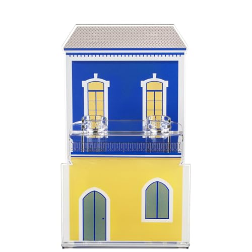 LINEE Recanati Vase Blooming City Portofino – 4 Farben erhältlich – architektonisches Design aus PMMA und Glas – 16 x 26 x 12 cm – entworfen von StudioOpenSpace – Made in Italy (Blau) von LINEE
