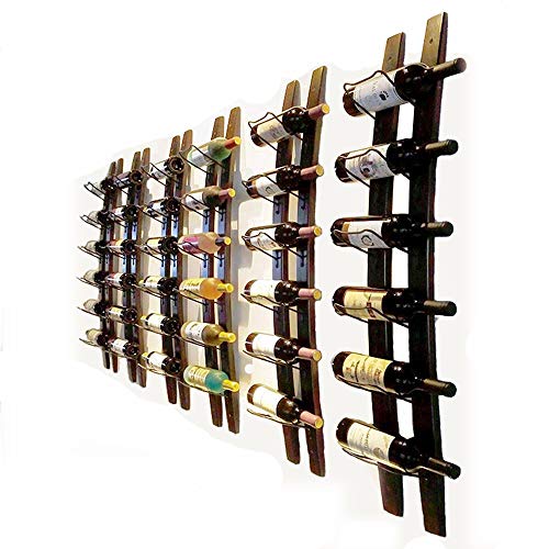 LINEXRACKS Weinflaschenhalter, handgeschnitzt, 6 Flaschen, aus Holz, zum Aufhängen von LINEXRACKS