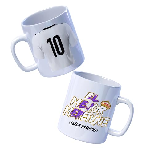 LINFORMAL Real Madrid Keramiktasse, 350 ml, Tasse, Zylindrisch, Wiederverwendbar, Ideal für Zuhause von LINFORMAL