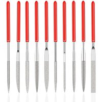 (3 mm x 140 mm) Set mit 10 Mini-Diamant-Nadelfeilen zum manuellen Modellieren, Tischlerarbeiten, Polieren für Holz, Schmuck, DIY, Metall von LINGHHANG