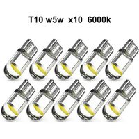 Linghhang - 10 Stück Weiß, T10 w5w led mit 1 cob LED-Chip 12 v dc 10 Stück weiß von LINGHHANG