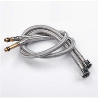 Linghhang - 2 Stück (80 cm) Edelstahl-Sanitär-U-Rohr, flexibel, für flexiblen Wasserhahn, innen, Sanitär-U-Rohr, flexibel für Waschbecken, von LINGHHANG
