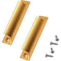 2 Stück (Gold) Griff aus Aluminiumlegierung, Schiebetürgriff, Balkontürgriff, Schrankschubladengriff, Für Fenster, Möbelbeschläge mit Schrauben von LINGHHANG