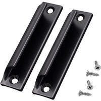 Linghhang - 2 Stück (schwarz) Griff aus Aluminiumlegierung, Schiebetürgriff, Balkontürgriff, Schrankschubladengriff, für Fenster, Möbelbeschläge mit von LINGHHANG