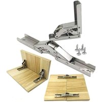 2 tür 90 Grad Klapp Regal Scharnier Verdeckte Halterung Tisch Rahmen Möbel Teile von LINGHHANG