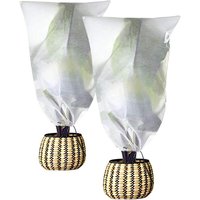 Linghhang - 2er-Pack Frostschutzabdeckungen, 121,9 x 177,8 cm, Pflanzen-Frostschutzdecken, Winterschutzbeutel mit Kordelzug, Kälte-Frostdecke, weiß Linghhang - 2er-Pack Frostschutzabdeckungen, 121,9 x 177,8 cm, Pflanzen-Frostschutzdecken, Winterschutzbeutel mit Kordelzug, Kälte-Frostdecke, weiß von LINGHHANG