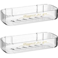 2er Set Badezimmer-Wandregale (ohne Bohren), Abflussregale für Bad/Küche von LINGHHANG