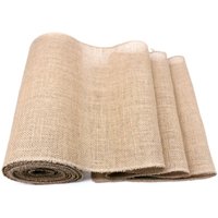 30 cm x 10 m Sackleinen Tischläufer Jute Tischläufer genäht Kanten für Hochzeit Festival Party Dekorationen von LINGHHANG