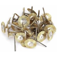 30-teiliges Drahtbürsten-Set, Messing-Stahldrahtbürsten-Polierräder Komplettset für Dremel-Rotationswerkzeuge(Messing) von LINGHHANG