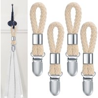 4 Stück Handtuchklammern, Geschirrtuchhaken, Handtuchhaken fürs Badezimmer, Handtuchklammern für den Schrank zum Aufhängen von Handtüchern von LINGHHANG