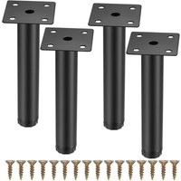 Linghhang - 4 Stück Möbelbeine, 15 cm/5,9 Zoll verstellbare Möbelbeine, Stützfüße zur Befestigung aus Metall für Schlafsofas und Schränke von LINGHHANG