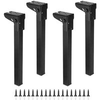 4 Stücke 30cm Moderne Klapptisch Beine Schwarz Klapp Möbel Beine für Bett Sofa Schrank von LINGHHANG