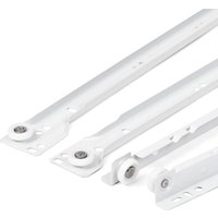 Linghhang - 400 mm Schubladenführungen – 2er-Set (1 Paar) weiße Schubladenführungen, Teilauszug-Führungssystem – einfach zu montierendes von LINGHHANG