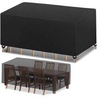 420D Gartenmöbel-Abdeckung, Outdoor-Tischabdeckung, wasserdichte Schutzplane, Oxford-Gewebe, wasserdicht (125 x 125 x 74 cm) von LINGHHANG