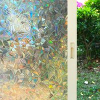 44 x 100 cm – elektrostatische Fensterfolie mit Regenbogeneffekt, dekorative Sichtschutzfolie, 3D-UV-Schutzfolie, ideale Verdunkelungsfolie 44 x 100 cm – elektrostatische Fensterfolie mit Regenbogeneffekt, dekorative Sichtschutzfolie, 3D-UV-Schutzfolie, ideale Verdunkelungsfolie von LINGHHANG