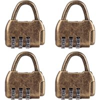 4er-Pack Mini-Retro-Kombinations-Vorhängeschloss für Tagebuch, Gepäck, Vintage-Codeschloss von LINGHHANG