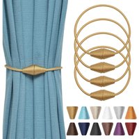 4er Set magnetische Vorhang-Raffhalter 46 cm (Gold) von LINGHHANG