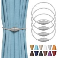 4er Set magnetische Vorhang-Raffhalter 46 cm (grau) von LINGHHANG