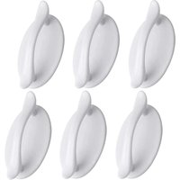 6 Stück weiße selbstklebende Türgriffe – Kunststoff – für Türen und Fenster, Schränke von LINGHHANG