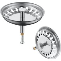79 mm Küchenspülensieb, Spülbeckenstöpsel aus Edelstahl, 2er-Pack, Anti-Verstopfungssieb, passt auf die meisten Küchenspülen, verbessert den 79 mm Küchenspülensieb, Spülbeckenstöpsel aus Edelstahl, 2er-Pack, Anti-Verstopfungssieb, passt auf die meisten Küchenspülen, verbessert den von LINGHHANG