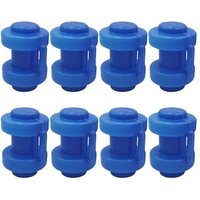 Linghhang - 8er-Set (blau) Trampolinpfosten-Endkappen für Trampolin-Netzpfähle ø 25 mm, besonders robuste, witterungsbeständige Endkappen, von LINGHHANG