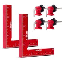 Linghhang - 90-Grad-Winkelklemme, Set mit 2 L-Positionierungsklammern, 140 mm x 140 mm Aluminium-Zimmermannsklemme, für Schränke, Bilderrahmen, Linghhang - 90-Grad-Winkelklemme, Set mit 2 L-Positionierungsklammern, 140 mm x 140 mm Aluminium-Zimmermannsklemme, für Schränke, Bilderrahmen, von LINGHHANG