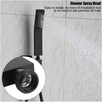 Linghhang - Badezimmer-Jet-Dusche mit mattschwarzer Handbrause aus verchromtem Messing, G1/2-Duschkopf-Schwarz Linghhang - Badezimmer-Jet-Dusche mit mattschwarzer Handbrause aus verchromtem Messing, G1/2-Duschkopf-Schwarz von LINGHHANG