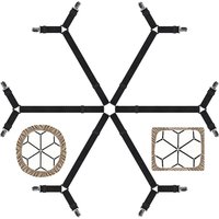 Linghhang - Bettlakenverschlüsse – verstellbare elastische Bettlakenbänder für Doppel-Queensize- und Kingsize-Betten, 6-Wege-Kreuz-Bettlakenklammern Linghhang - Bettlakenverschlüsse – verstellbare elastische Bettlakenbänder für Doppel-Queensize- und Kingsize-Betten, 6-Wege-Kreuz-Bettlakenklammern von LINGHHANG