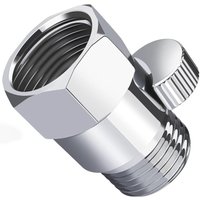 Durchflussregelventil aus Messing (verchromt): Absperrventil für Duschkopf (weiblich und männlich), Wasserdurchflussregelventile, für Handbrause oder von LINGHHANG