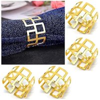 Linghhang - Gold, 12 Stück, Serviettenringe und -halter, Serviettenring aus Metall, Serviettenschnallenhalter für Tischdekoration Linghhang - Gold, 12 Stück, Serviettenringe und -halter, Serviettenring aus Metall, Serviettenschnallenhalter für Tischdekoration von LINGHHANG