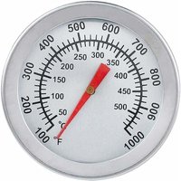 Linghhang - Grillthermometer, Edelstahl-Ofenthermometer, max. 500 °C/1000 °f, Analoganzeige, Thermometer für Backofen, Pizzaofen, Holzofen von LINGHHANG