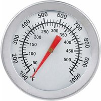 Linghhang - Grillthermometer, Ofenthermometer aus Edelstahl, max. 500 °C/1000 °f, Thermometer mit analoger Anzeige für Backofen, Pizzaofen, Holzofen von LINGHHANG