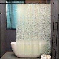 Größe: 150 × 180 cm) Grüner durchscheinender Duschvorhang, wasserdichter Duschvorhang aus eva, für hängende Vorhänge an Badezimmertüren von LINGHHANG
