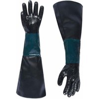Gummi-Sandstrahlhandschuhe Länge: 60cm Schleifhandschuhe für Sandstrahlraum Arbeitshandschuhe für Sandstrahlgerät von LINGHHANG