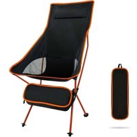 Klappbare Campingstühle, leicht und tragbar, mit Tragetasche für Outdoor, Angeln, Wandern, Strand, Picknicks (Orange) von LINGHHANG