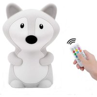 Linghhang - LED-Nachtlicht für Schlafzimmer, süßes Fuchs-Nachtlicht in 9 Farben, wiederaufladbar, Fernbedienung + Touch-Dimmen von LINGHHANG