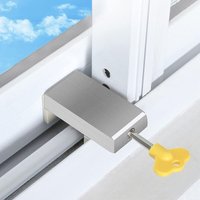 1PC) Schiebefensterstopper, Schiebefensterschloss mit Schlüssel, verstellbares Schiebetürschloss, Fenstersicherheit, Fensterschloss für die von LINGHHANG