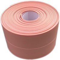 Linghhang - 2 Stück Rosa) Flexible Sockelleiste - Abschlussleiste für Küche und Bad 38mm 3,2m, Selbstklebende Dichtung, Flexible Faltleiste, von LINGHHANG