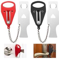 Linghhang - 2 Stück Rot & Schwarz, tragbares Türschloss, langlebiges Sicherheitsschloss mit Aufbewahrungstasche, Diebstahlschutz-Reiseschloss, Linghhang - 2 Stück Rot & Schwarz, tragbares Türschloss, langlebiges Sicherheitsschloss mit Aufbewahrungstasche, Diebstahlschutz-Reiseschloss, von LINGHHANG