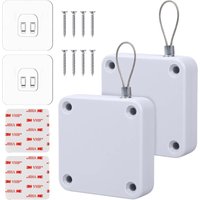 Linghhang - 2 Stück automatischer Türschließer, automatischer Türschließer mit Sensor, mit stanzfreier Kordel, 1200 g Zugkraft, Türschließer passend von LINGHHANG