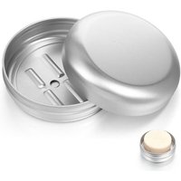 Linghhang - 2er-Pack Seifenboxen aus Aluminium, wasserdichte Seifenschalen mit Abtropffläche für Zuhause, Reisen und Camping (rund) von LINGHHANG