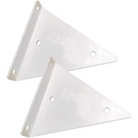 Linghhang - 2er-Pack schwebende Regalhalterungen aus Metall in Dreieckform (weiß), wandmontierte Regalhalterung, dekorativer DIY-Halter für von LINGHHANG