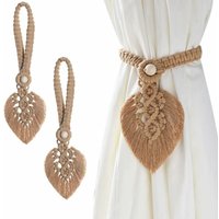 Linghhang - 2er-Set Makramee-Vorhang-Raffhalter aus Boho-Baumwolle – für Vorhänge – für Vorhänge – braun Linghhang - 2er-Set Makramee-Vorhang-Raffhalter aus Boho-Baumwolle – für Vorhänge – für Vorhänge – braun von LINGHHANG