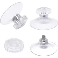 Linghhang - 30er Set Saugnäpfe mit Gewinde und Rändelmuttern ø 45 mm, transparent, für Auto, Camping, Fenster, Sonnenblende von LINGHHANG