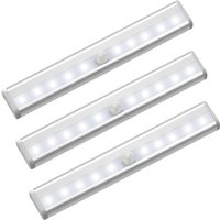 Linghhang - 3er Pack led Schrankleuchten mit Bewegungsmelder, 10 kabellose led Strahler, Kleiderschrank led Leuchten mit Magnetstreifen, von LINGHHANG